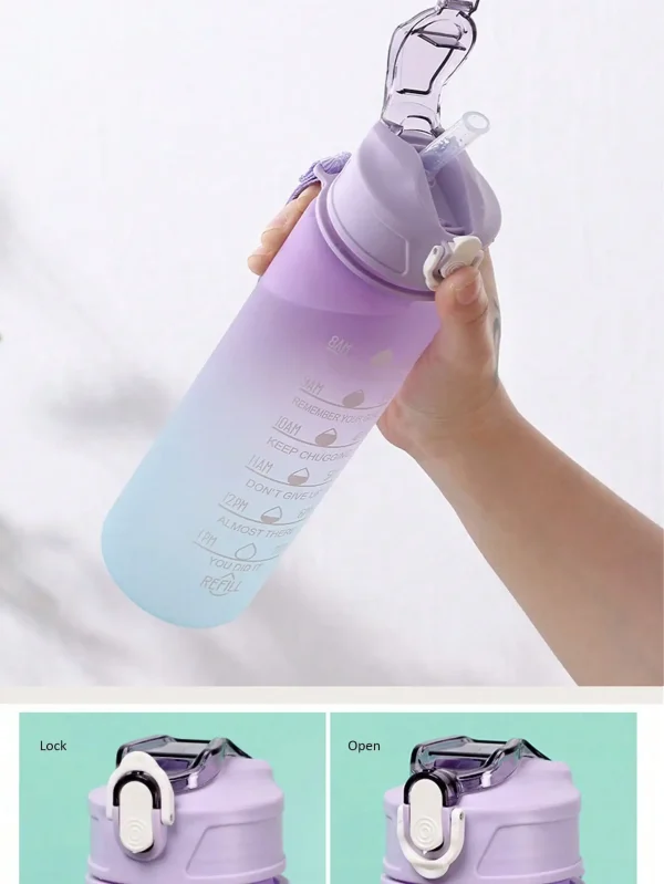 1PCS 750ml Fitness Water Bottle with Time Stamp Leak Proof Tritan BPA Free Suitable for Gym Camping Outdoor Sports Cups Bottles 4