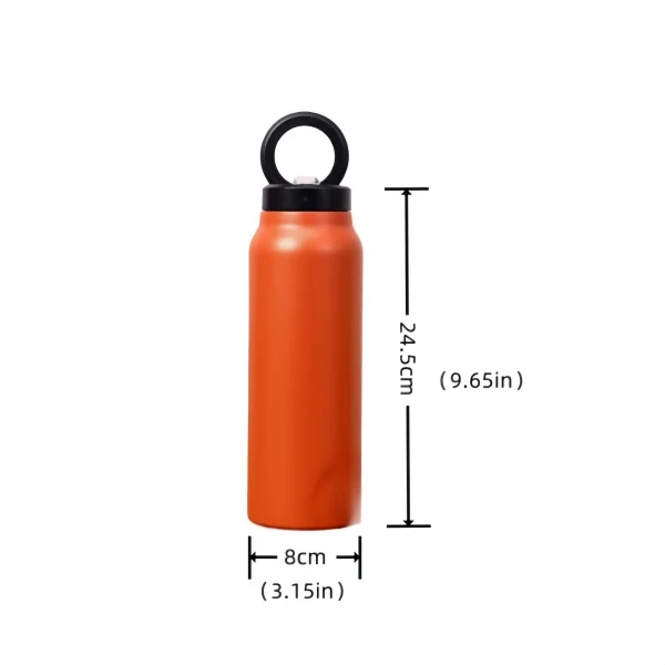 24 Oz Insulated Stainless Steel Sports Water Bottle With Straw Outdoor Insulated Water Mug With Magnetic Phone Holder Thermos 5