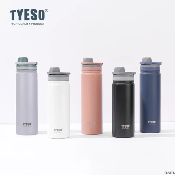 TYESO 530/750ML Vacuum Flasks Stainless Steel Thermos Water Bottle Tumbler Drinkware Keep Cold and Hot Thermal Coffee Mug 4