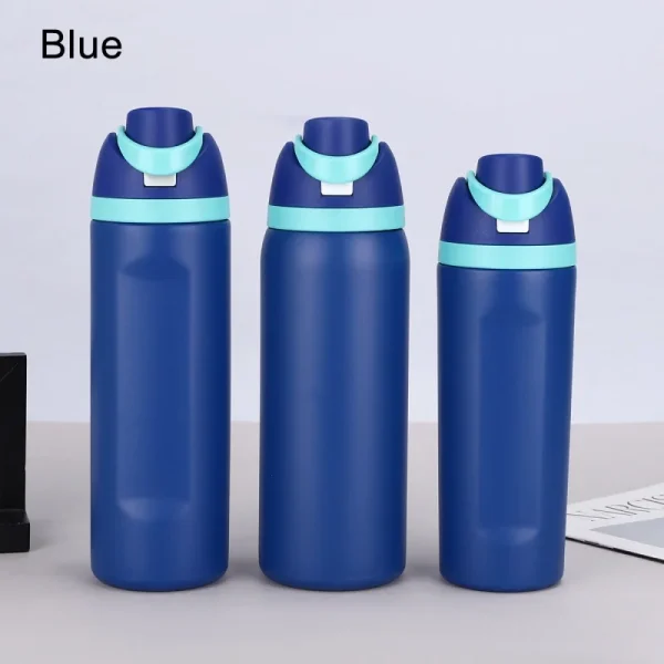 New Stainless Steel Thermal Insulation Water Cup  Fruit Cup with Carrying Ring Portable Double Drink Bouncing Cup Sports Kettle 6