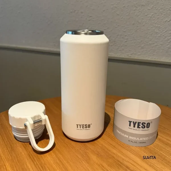 Tyeso Large Capacity Insulated Easy-Pull Cup Sport Water Bottle for Men and Women with Handle Portable Travel Mug Hydration 5