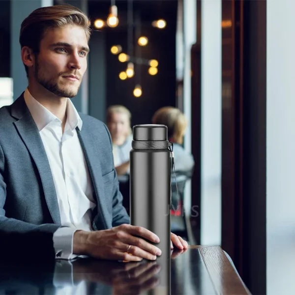 1L Thermal Water Bottle Keep Cold and Hot Thermos for Water Tea Coffee Vacuum Flasks Car Stainless Steel Insulated Bottle 5