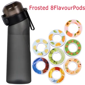 Flavored Water Bottle 650ml Sports Alr Up Drinking Bottle 8 Fruit Fragrance Pods Water Cup for Outdoor Camping Fitness Fashion 1