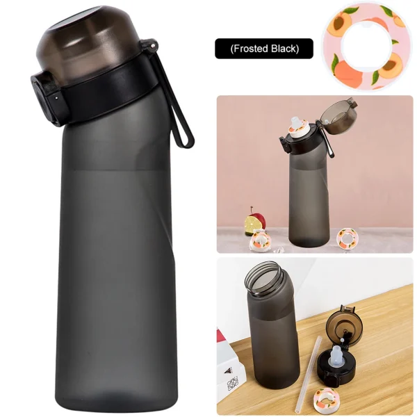 Flavored Water Bottle 650ml Sports Alr Up Drinking Bottle 8 Fruit Fragrance Pods Water Cup for Outdoor Camping Fitness Fashion 3