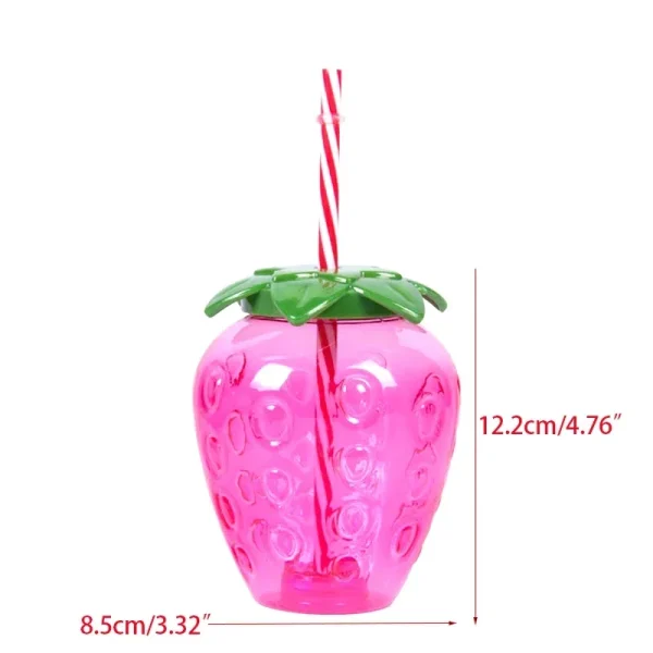 Plastic Cups Cup Thermal Party Pineapple Strawberry Water Bottle Drinkware Glasses With Straw for Wholesale Party Summer Beach 6