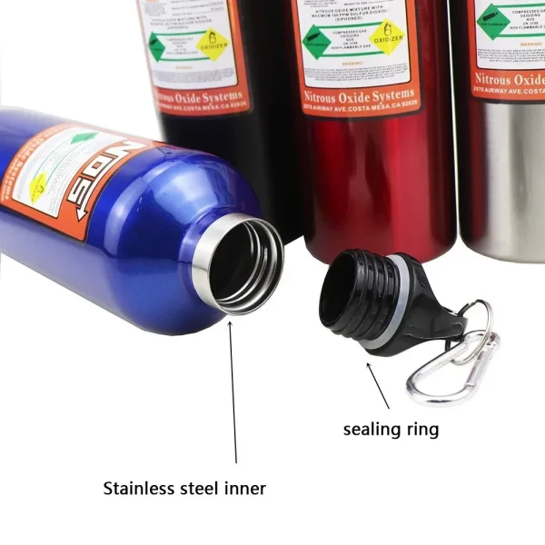 Car Insulation Cup NOS Nitrogen Cylinder Vacuum Stainless Steel Kettle 500ML High-capacity Travel Sports Bottle Water Cup 5