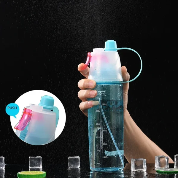 20.3oz Sports Water Bottle Portable Leakproof Spray Water Cup Durable BPA Free Plastic Drinking Jug Outdoor Travel Gym Drinkware 3