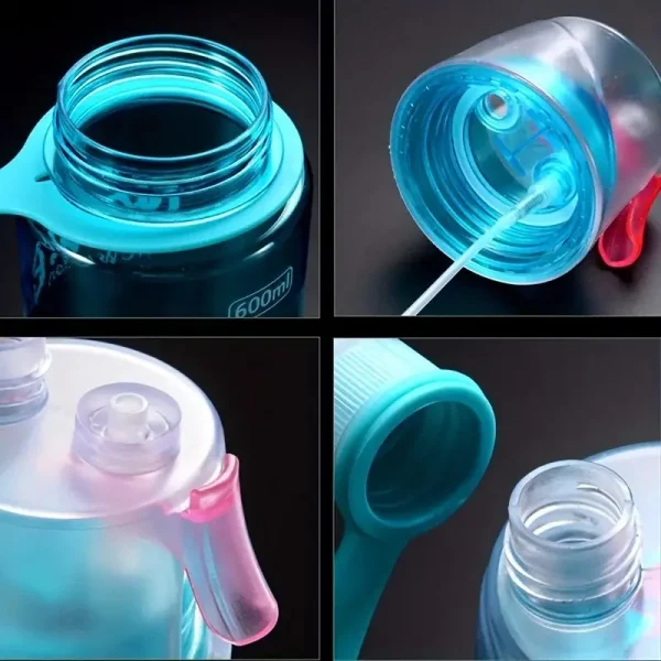20.3oz Sports Water Bottle Portable Leakproof Spray Water Cup Durable BPA Free Plastic Drinking Jug Outdoor Travel Gym Drinkware 6