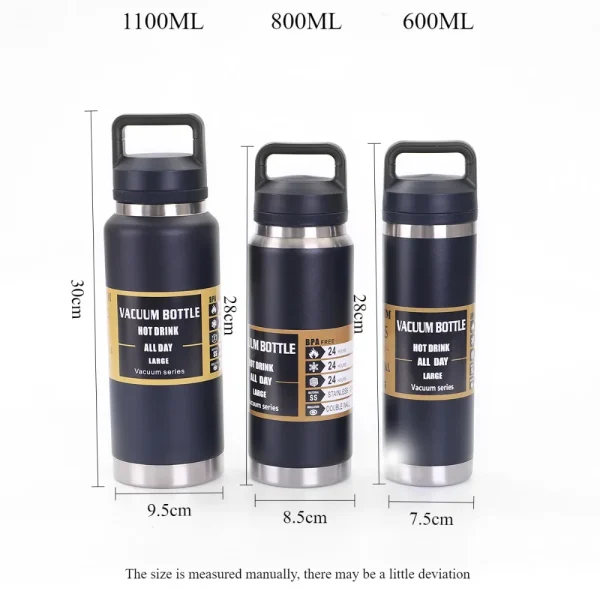Perfect Stainless SteelGlassBottlePortable Large Capacity Thermos Bottle Hot and Cold Long asting Drinking Water37OzWater Bottle 6