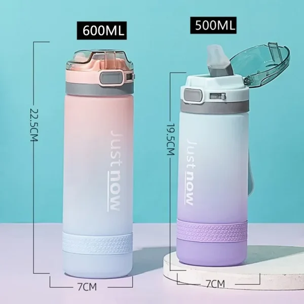 500ml Fashion Water Bottle with Straw BPA Free Portable Outdoor Sport Cute Drinking Plastic Bottles Eco-Friendly Mugs Drinkware 6
