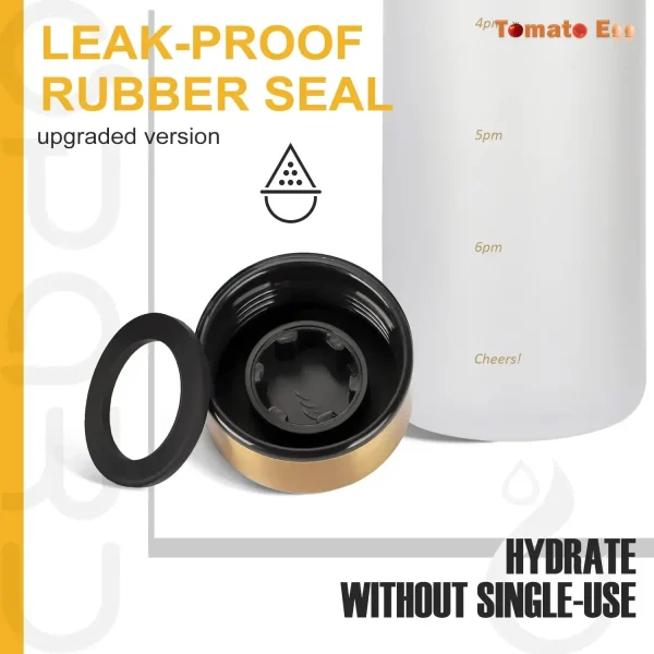 1L Water Bottle Plastic Frosted Kettle with Time Stamp BPA Free Reusable Fitness Sports Outdoor Travel Leakproof Water Cup 6