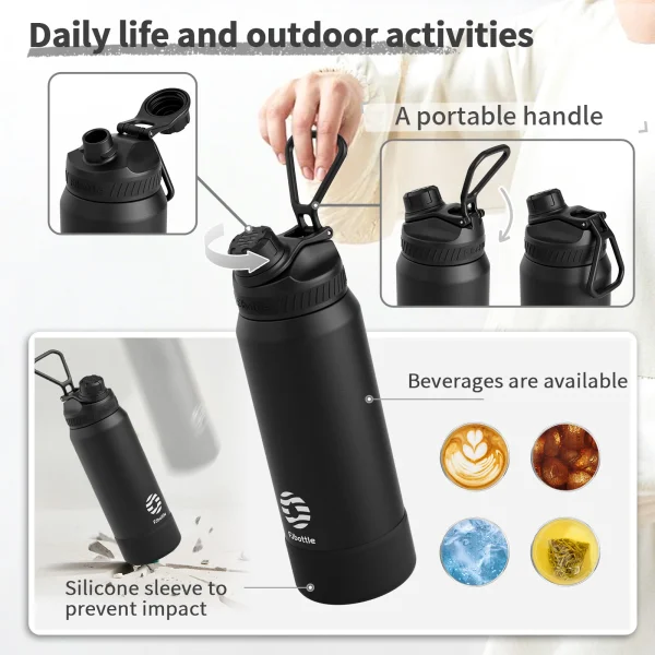 FJbottle 710 Vacuum Flasks Stainless steel thermal water bottle Tumbler Drinkware Keep Cold Thermo bottle 4