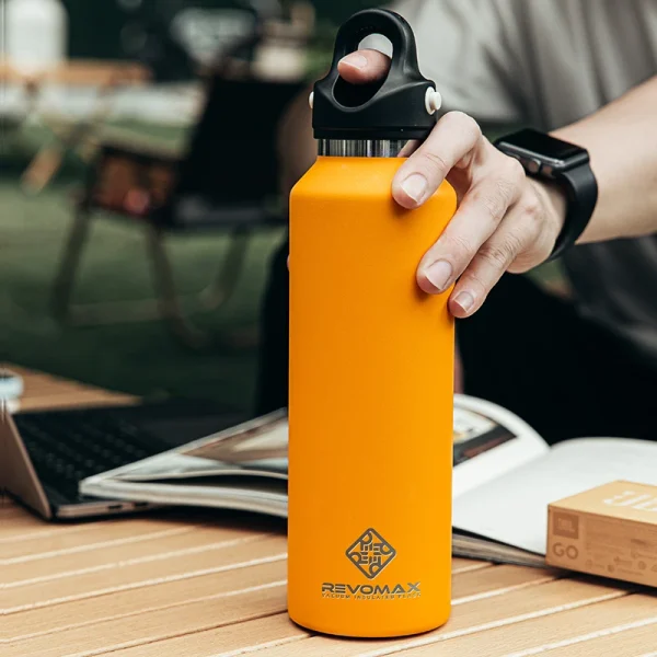 REVOMAX Large Capacity Stainless Steel Thermos Portable Vacuum Flask Insulated Tumbler With No Screw Lid Thermo Bottle 950ml 1