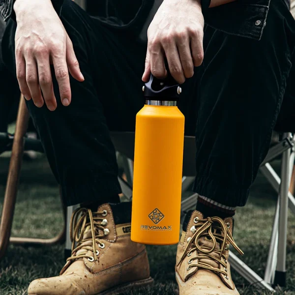 REVOMAX Large Capacity Stainless Steel Thermos Portable Vacuum Flask Insulated Tumbler With No Screw Lid Thermo Bottle 950ml 6
