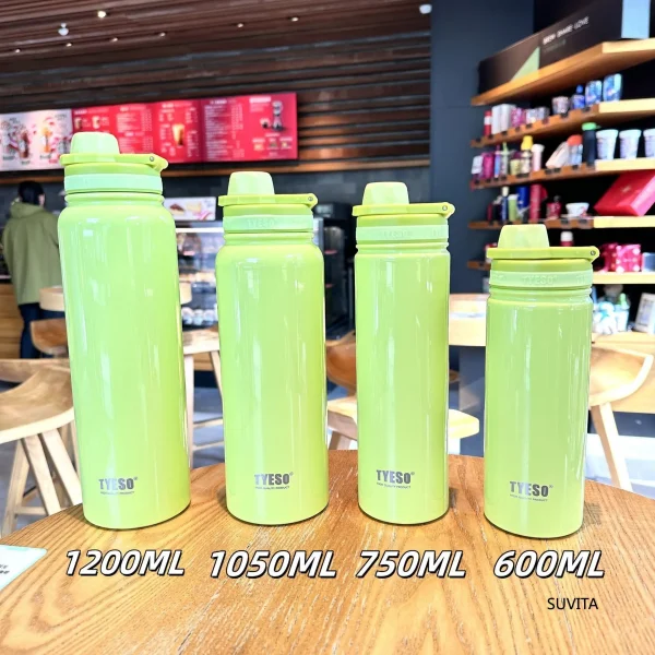 Tyeso Stainless Steel Thermal Water Bottle Portable Tumbler Sport Vacuum Flask Keeps Cold and Heat Thermal Mug Car Insulated Cup 3