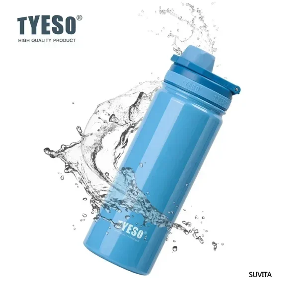 Tyeso Stainless Steel Thermal Water Bottle Portable Tumbler Sport Vacuum Flask Keeps Cold and Heat Thermal Mug Car Insulated Cup 6