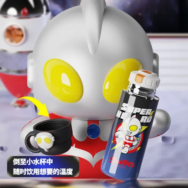 Ultraman Thermos Cup Ultraman/Ultra Seven with Lid Wide Mouth Stainless Steel Water Bottle Suitable for Cold and Hot Drinks 2