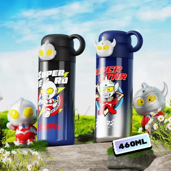 Ultraman Thermos Cup Ultraman/Ultra Seven with Lid Wide Mouth Stainless Steel Water Bottle Suitable for Cold and Hot Drinks 3