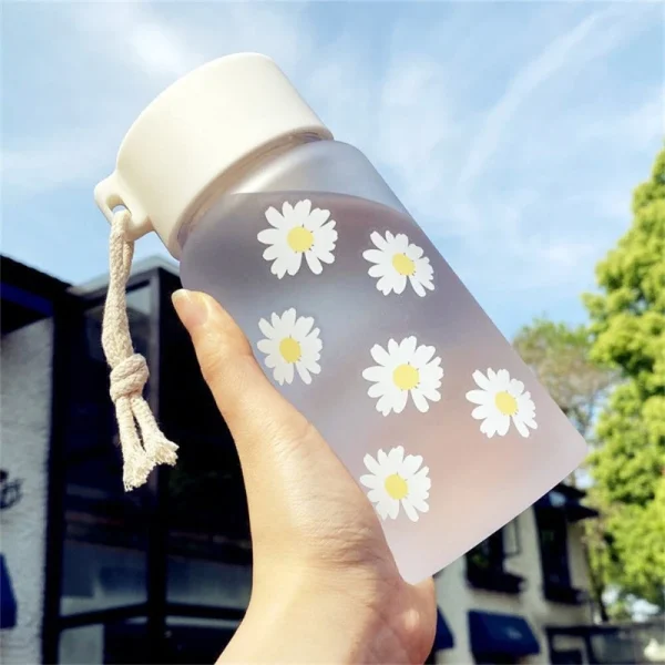 500ml Plastic Transparent Water Bottle BPA Free Portable Outdoor Sports Cup Mug Student with Rope 1