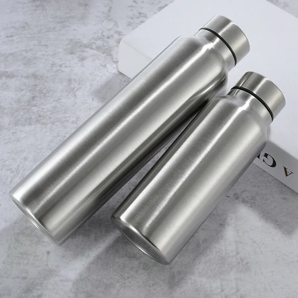 2021 650/1000ml Stainless Steel Sports Water Bottle Thermos Mug Leak_Proof Thermosmug Single Wall Vacuum Camping Gym Metal Flask 1