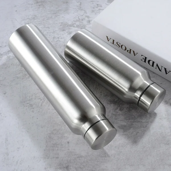 2021 650/1000ml Stainless Steel Sports Water Bottle Thermos Mug Leak_Proof Thermosmug Single Wall Vacuum Camping Gym Metal Flask 4