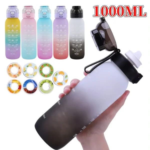 650ML Fruit Flavor Water Cup Leak-Proof with 7 Flavor Pods Fragrance Smelling Scent Up Water Bottle for Outdoor Sports Fitness 2