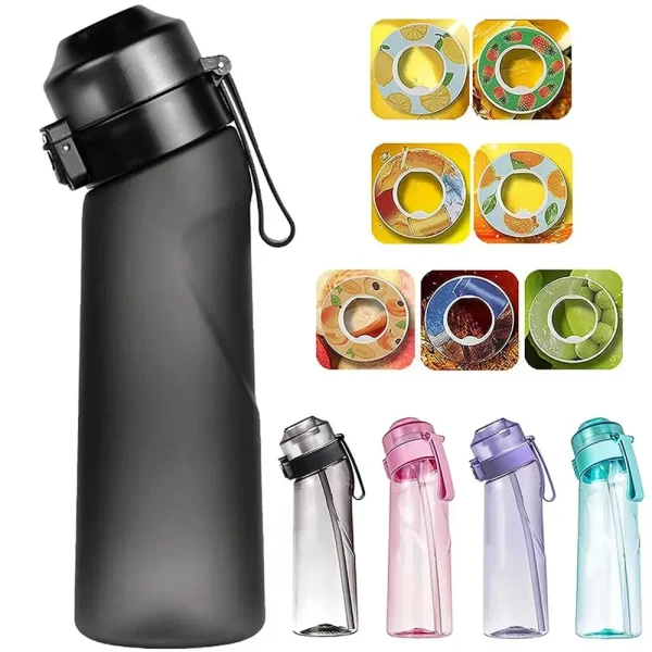 650ML Fruit Flavor Water Cup Leak-Proof with 7 Flavor Pods Fragrance Smelling Scent Up Water Bottle for Outdoor Sports Fitness 3