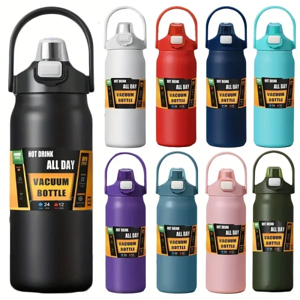 Stainless Steel Thermo Bottle 1.5L Large Capacity Thermo Water Portable 1500ml Vacuum Mug Thermos Insulated Cup 1L Tumbler 2