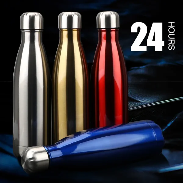 BPA Free Thermos Cola Water Beer Thermos Double-Wall Insulated Vacuum Flask Stainless Steel Water Bottle for Sport Bottles 500ml 2