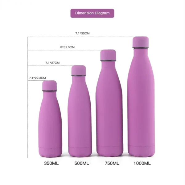 500/750/1000ml Double-Wall Insulated Vacuum Flask Stainless Steel Water Bottle BPA Free Thermos for Sport Water Bottles 3