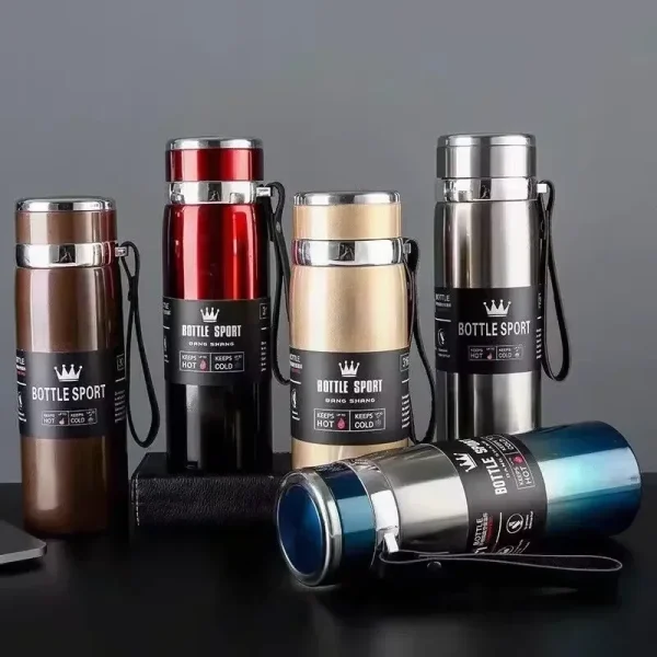 1L Thermal Water Bottle Keep Cold and Hot Water Bottle Thermos for Coffee Tea Vacuum Flasks Stainless Steel Thermos Bottle 6