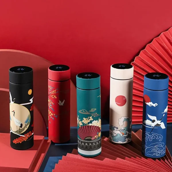 500ML Intelligent Stable Steel Thermos Bottle Temperature Display Water Bottle Vacuum Flares Coffee Cup Gifts Chinese Style 1