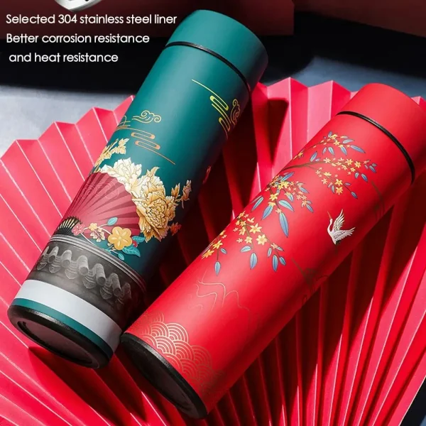 500ML Intelligent Stable Steel Thermos Bottle Temperature Display Water Bottle Vacuum Flares Coffee Cup Gifts Chinese Style 4