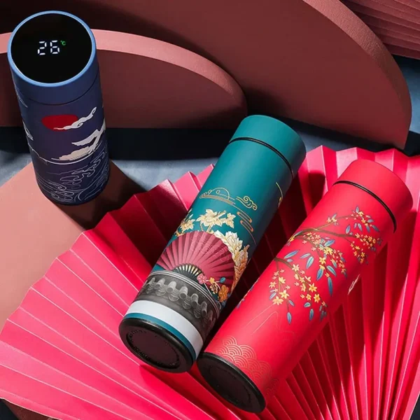 500ML Intelligent Stable Steel Thermos Bottle Temperature Display Water Bottle Vacuum Flares Coffee Cup Gifts Chinese Style 5