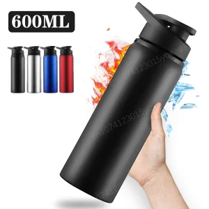 Portable Water Bottle Outdoor Sports Travel Cup Metal Drinking Bottle for Cycling Hiking Gym Leakproof Reusable Water Container 1