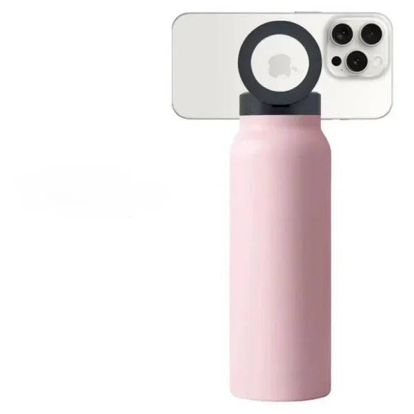 Warm Water Bottle – MagSafe Compatible Water Bottle with Phone Holder – Stainless Steel Water Bottle with Magnetic Phone Tripod 5