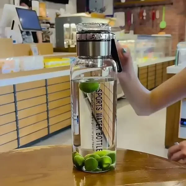 1500ML/2000ML Large Capacity High Borosilicate Glass Water Bottle Transparent Milk Juice Cup Outdoor Portable Thermos Cup 3
