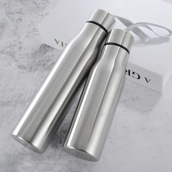 500ml/1000ml Stainless Steel Sport Water Bottle Single-layer Rugged Water Cup Travel Camping Sports Drink Bottles Drinkware 2