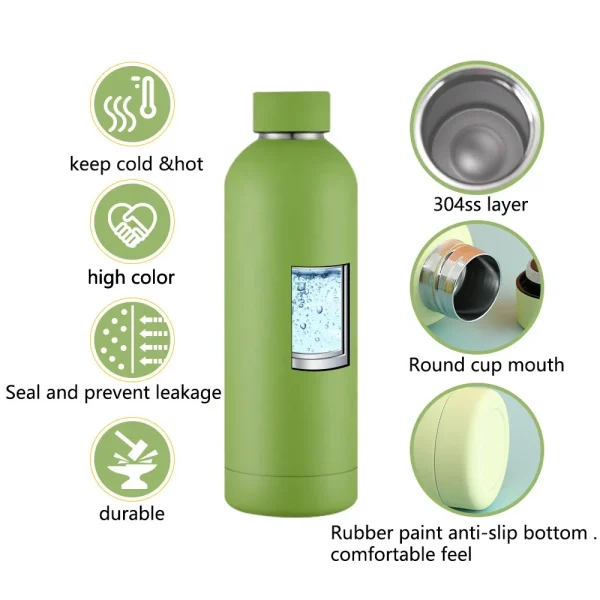 500ml Stainless Steel Insulated Mug Double Wall Vacuum Tumbler Office Home Insulated Coffee Cup Sports Water Bottle 5