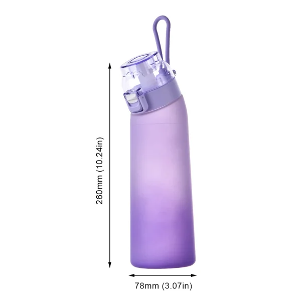 650ML Water Bottle with 7PCS Flavor Pod Scent Water Cup Sports Water Bottle with Time Marker Fruit Scent Drink Cups 6