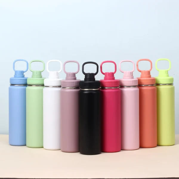 750ML Stainless Steel Thermos Cup Water Bottle Insulated Tumbler Portable Car Vacuum Flasks Outdoor Travel Drinkware Kettle 2