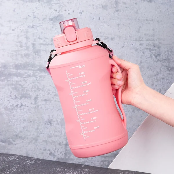 2L Portable Silicone Water Bottle With Handle Foldable Water Cup for Outdoor Sports Travel Fitness Leakproof BPA-Free Water Bott 1