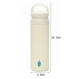 500ml Blue Bottle Thermos Day off Tumbler Stainless Steel Water Bottle Leak-Proof Coffee Cup INS Travel Thermal Vacuum Cup17oz 1