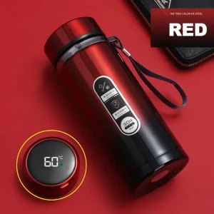 500ml 800ml 1000ml Stainless Steel Thermos Bottle With LED Temperature Display Water Thermo Bottle Vacuum Flask Portable Cups 1