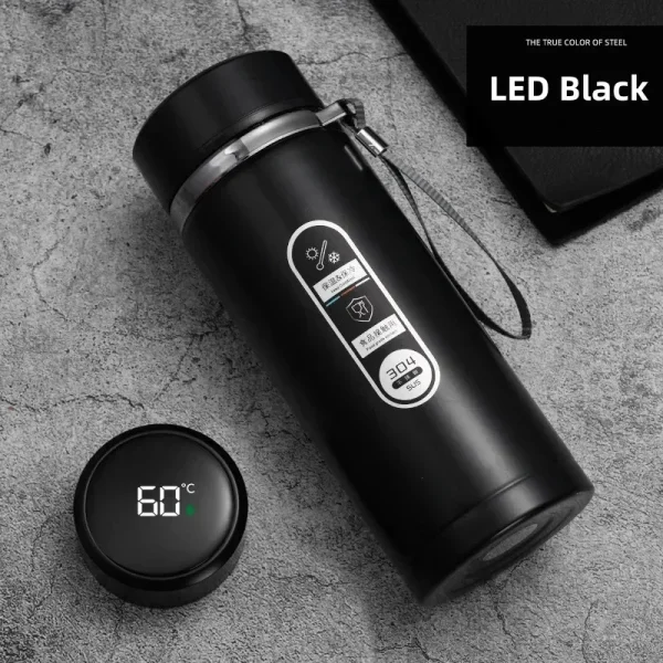 500ml 800ml 1000ml Stainless Steel Thermos Bottle With LED Temperature Display Water Thermo Bottle Vacuum Flask Portable Cups 6