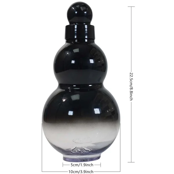 950ML Gourd Shaped Water Bottle Sports Plastic Drink bottle with Carry Strap Direct Drink for Hiking Camp 2