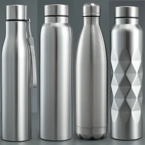 1pc 750ml/1000ml Stainless Steel Water Bottle, Large Capacity Portable Sports Bottles For Outdoor Camping Hiking Travel 1