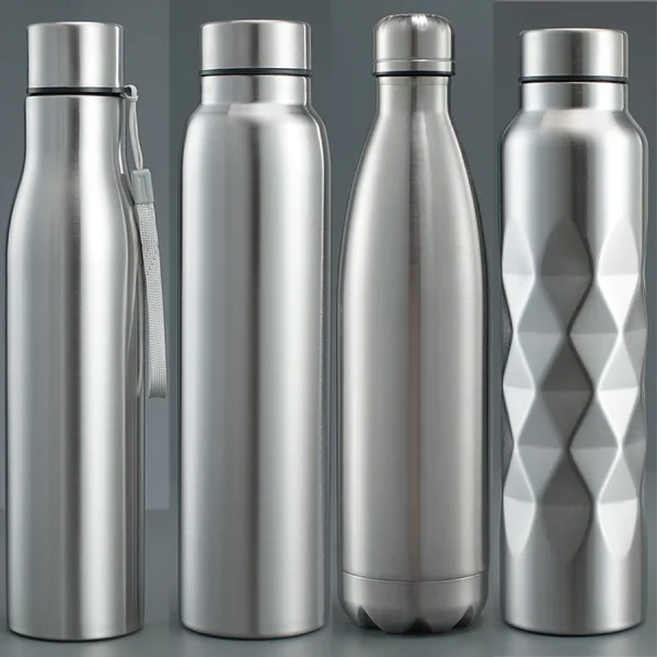 1pc 750ml/1000ml Stainless Steel Water Bottle, Large Capacity Portable Sports Bottles For Outdoor Camping Hiking Travel 1