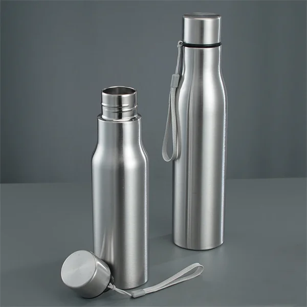 1pc 750ml/1000ml Stainless Steel Water Bottle, Large Capacity Portable Sports Bottles For Outdoor Camping Hiking Travel 3