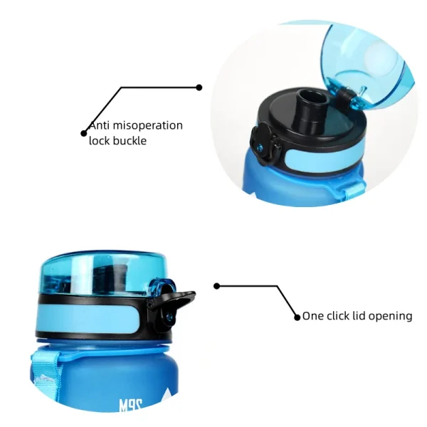 1000ml Water Bottle with Time Scale Outdoor Gradient Color Sports Bottles 1-2pc Portable Large Capacity Gym Fitness Mug BPA Free 3